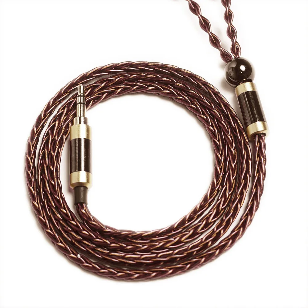 FENGRU DIY JCALLY коричневый JC08 5N OFC 8 акций 200 ядер кабель для наушников для Shure SE215 IE80 KZ ZST Pro ZSN ZS10 Pro ZSX