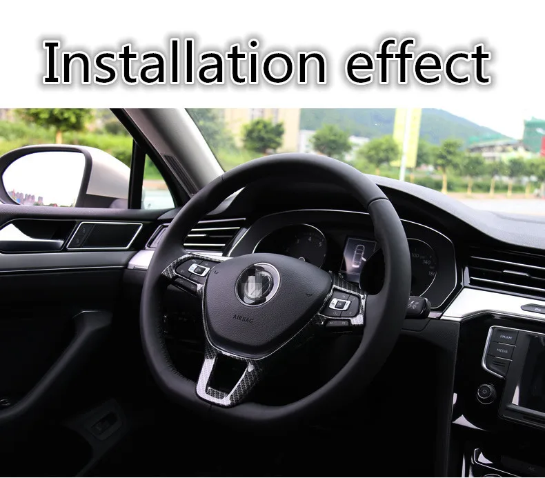Автомобильные декоративные наклейки на руль для VW Golf 7 6 Jetta MK6 MK7 Passat B5 B6 B7 модифицированное украшение
