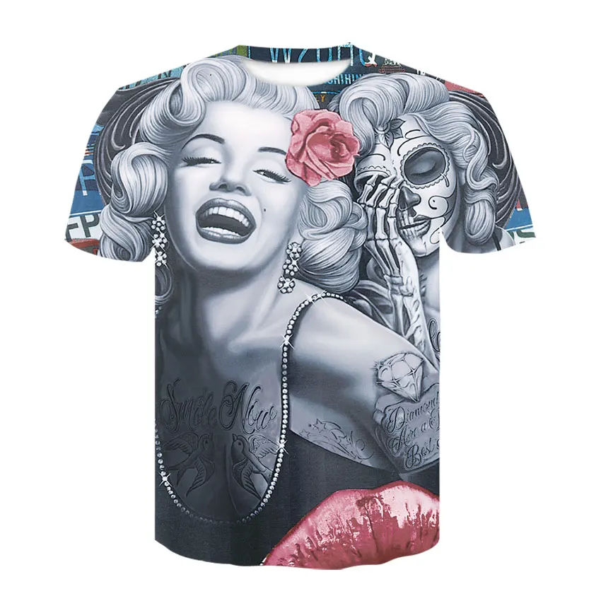 Мужская Рождественская футболка с 3D принтом летняя коротким рукавом и оленя для