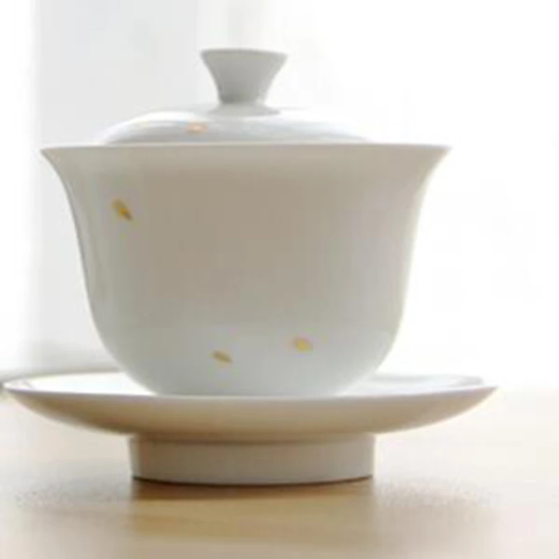 Goofanser Цзиндэчжэнь Керамика Gaiwan ручной работы китайский кунг фу Чай