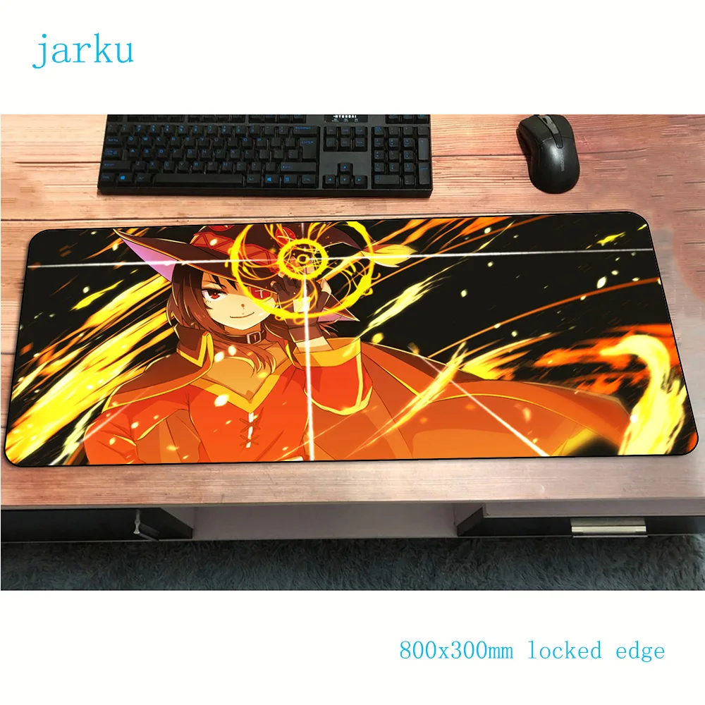 Megumin mats 800x300x3 мм Профессиональный игровой коврик для мыши большая клавиатура Коврик для мыши Инди-поп аксессуары для геймеров коврик для мыши
