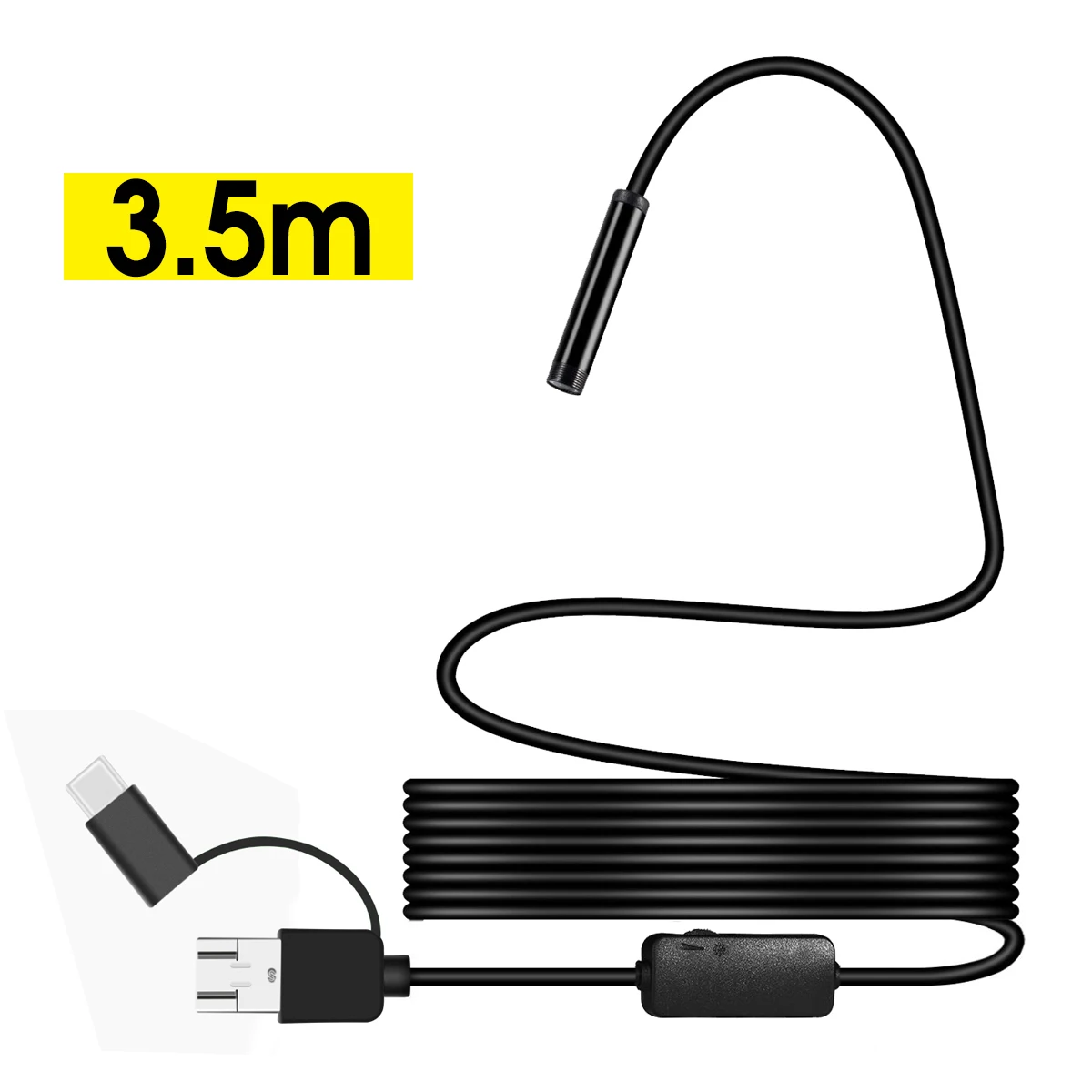 8 мм объектив 2 м 3,5 м 5 м 10 М HD 1200P Android USB эндоскоп камера Гибкая Змея USB труба осмотр Android телефон камера бороскоп