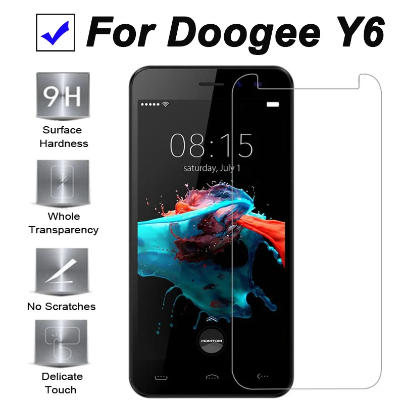 Для doogee y6 стекло Защитное для экрана протектор 9h закаленное Защита 2.5d защитная