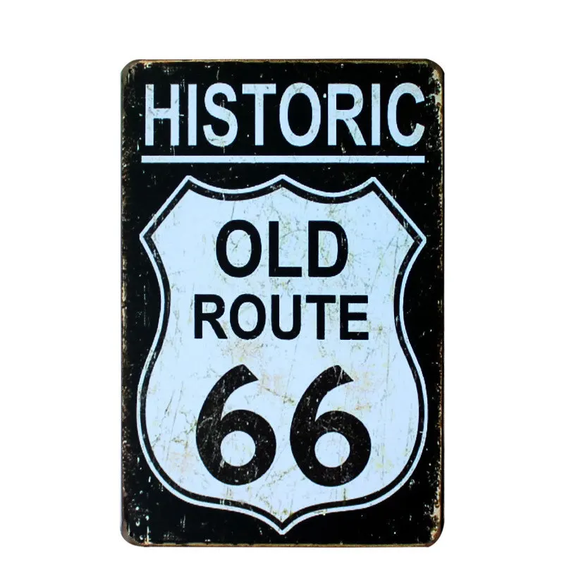 G Route 66 ретро металлические жестяные вывески домашний Автомобиль отель Декор декоративная металлическая стена наклейки Искусство ремесло винтажные наклейки доска 20*30 см N176 - Цвет: G