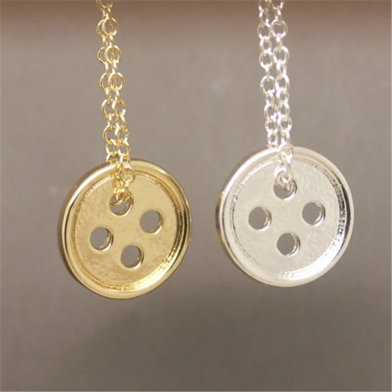 Модные пуговицы подвески ожерелья с круглым рисунком дизайн три цвета на выбор |