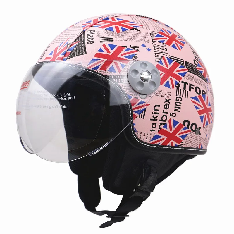 Мотоциклетный шлем с открытым лицом Zombies Racing точечный реактивный ECE 3/4 светильник