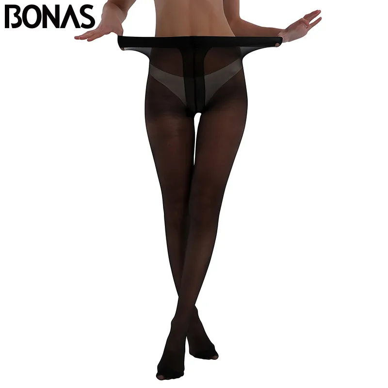 BONAS женские колготки 20D с защитой от солнца сексуальные дышащие высокой талией