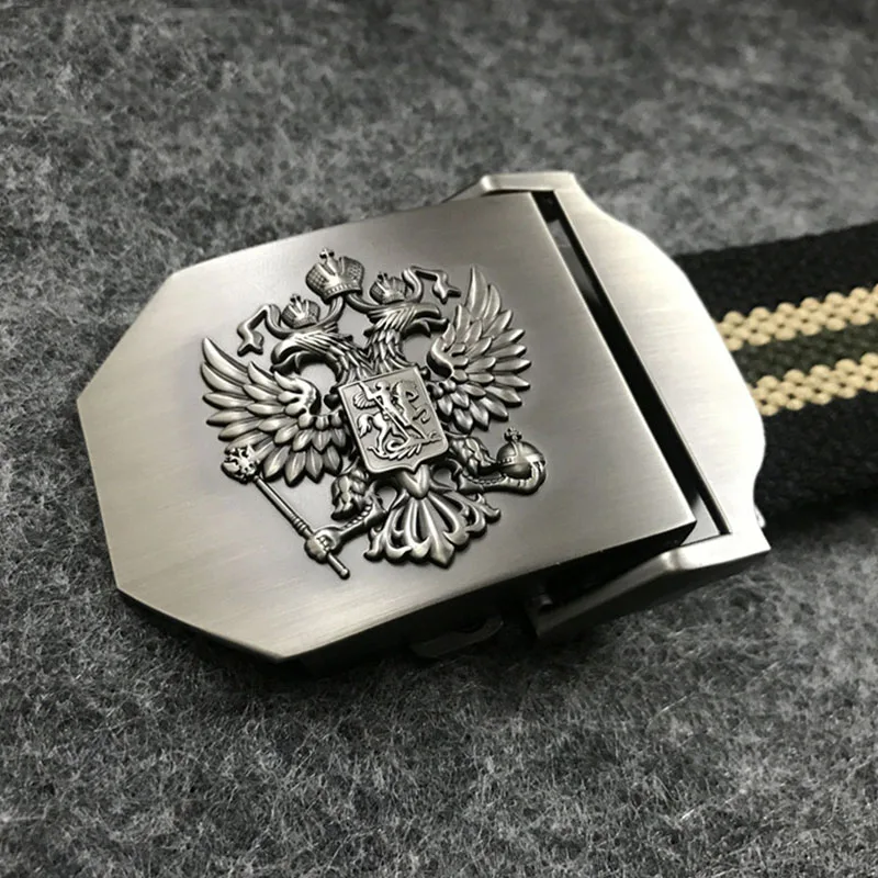 Горячая унисекс русский Национальный эмблема холст тактический ремень высокое