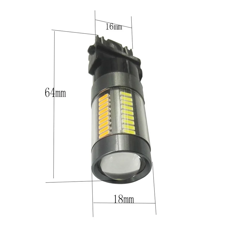 AICARKAS 12V 24V Car LED T25 3157 White Yellow Auto Turn Signal Bulb Brake Tail Lights High Power 2 Pieces | Автомобили и