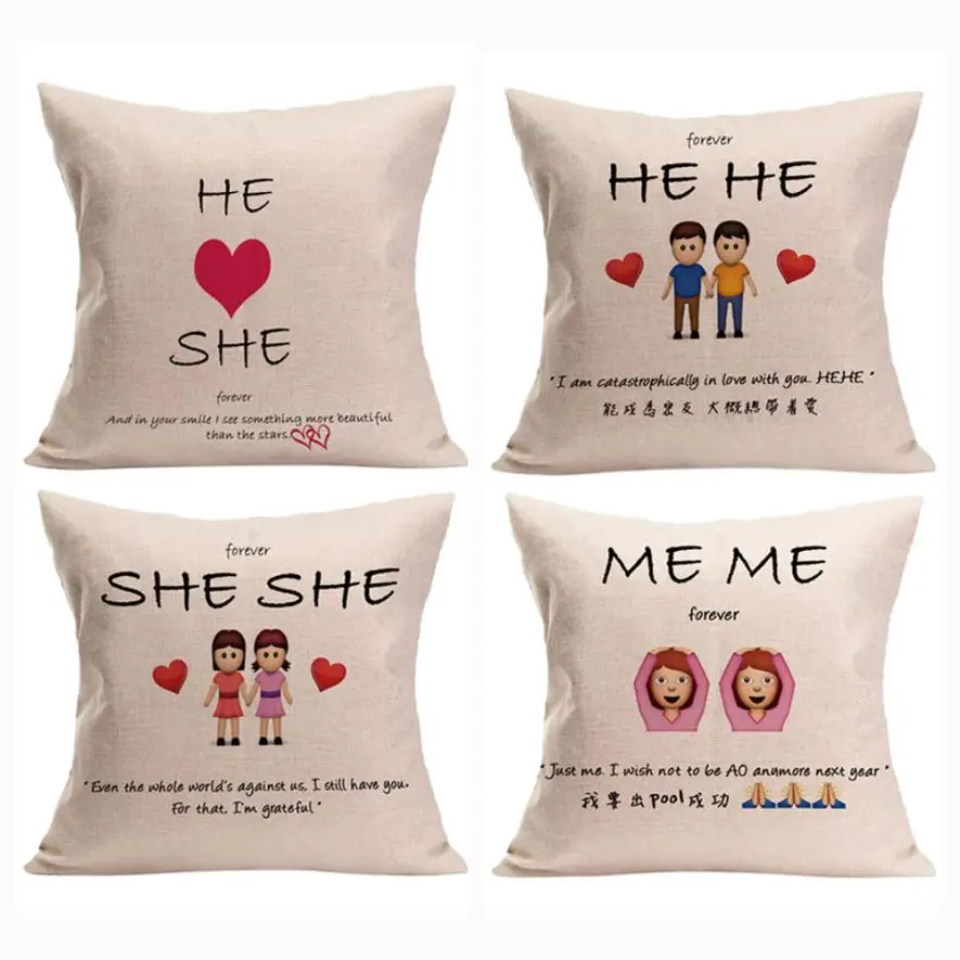 2018 горячая Распродажа модный квадратный чехол для подушки с надписью LOVE на