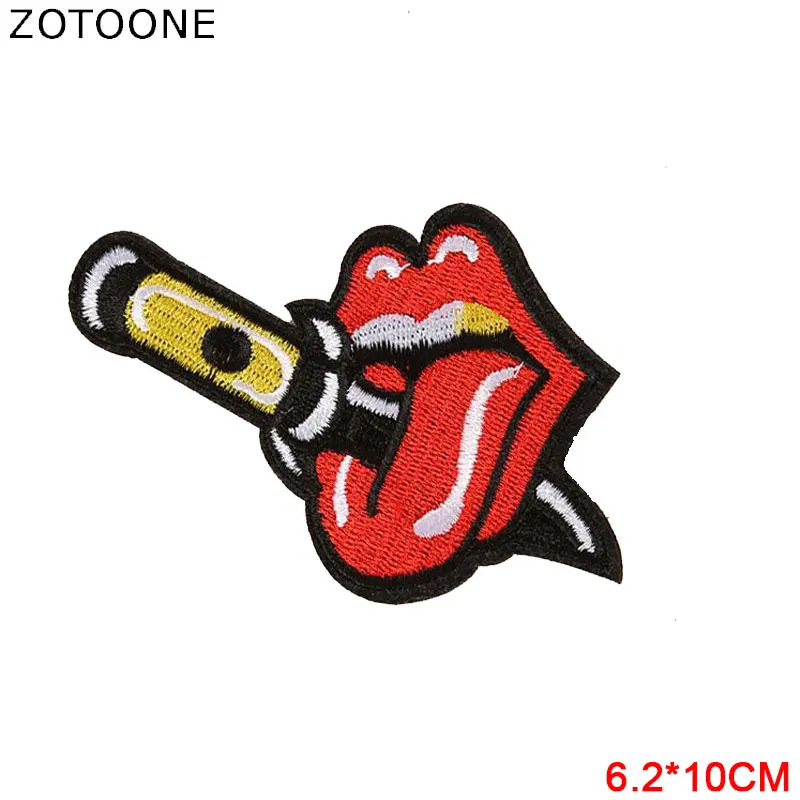 

ZOTOONE Heart Guitar Astronaut Patches Stickers Iron on Clothes Heat Transfer Applique Embroidered Applications Cloth Fabric G