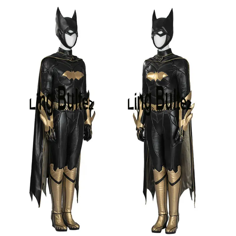 Высококачественный костюм Batgirl Ling Bultez кожаный для косплея комплект с накидкой