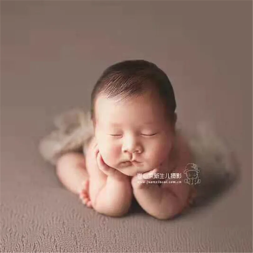 Бледно розовый стрейч новорожденных свитер вязать Одеяло фон для фотосъемки
