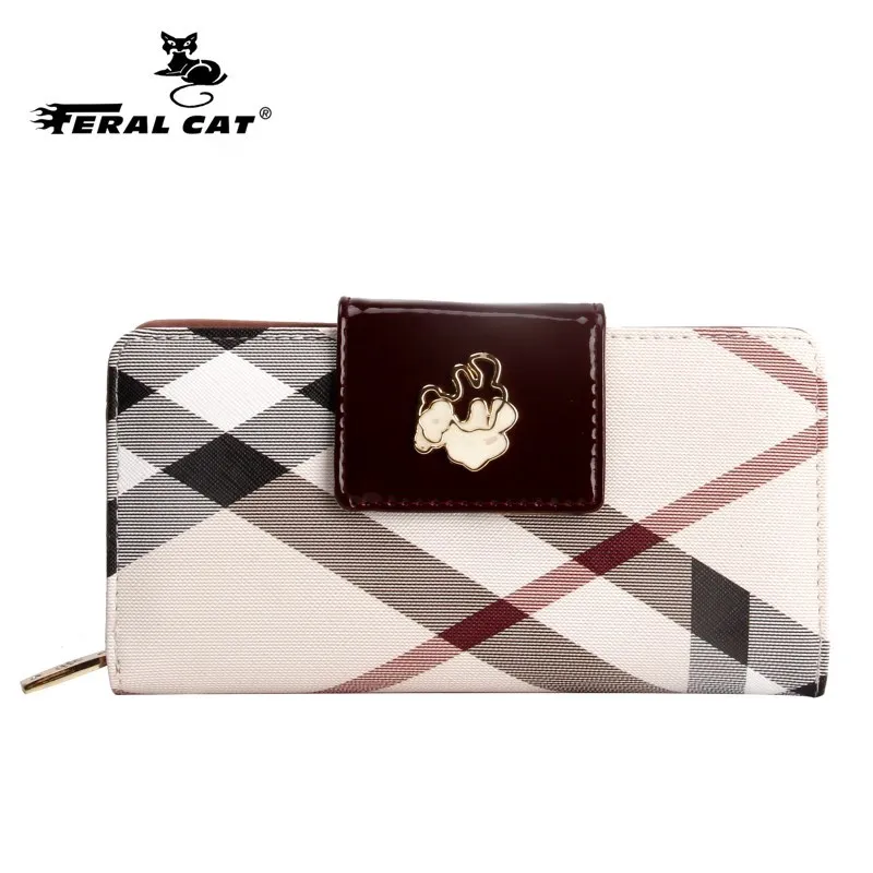 Известный фирменный женский бумажник в полоску Серия Бумажник держатель для