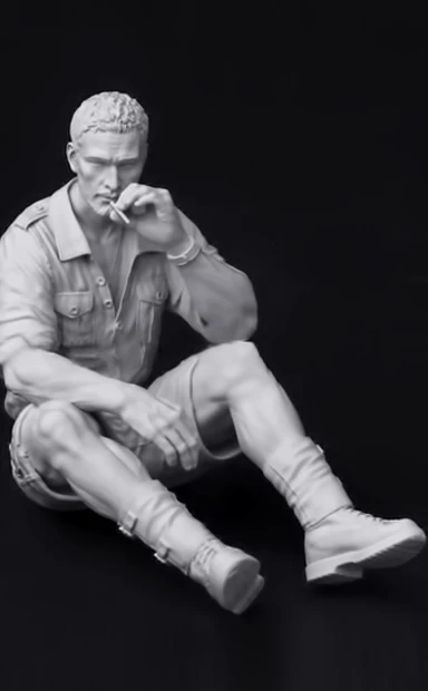 Армейская Неокрашенная полимерная фигурка GK 1/20|resin figure|army figuresfigure resin |