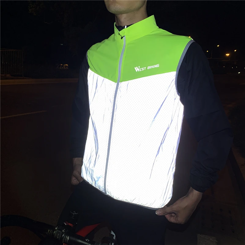 Велосипедный жилет WEST BIKING Спортивная Светоотражающая безрукавка одежда для
