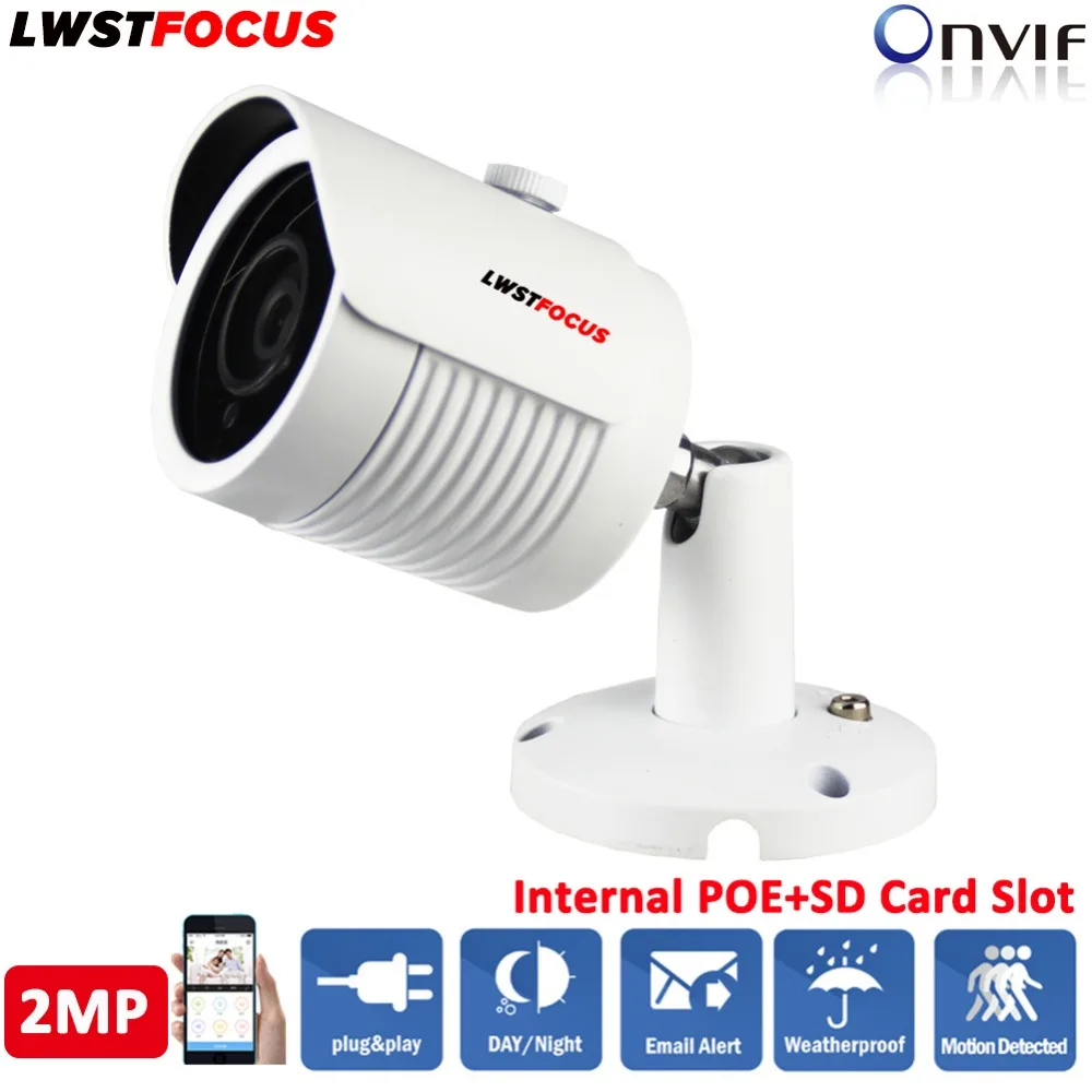 Низкая освещенность hi3516c + Sony imx323 Full HD 1080 P IP Камера 2mp пули металла открытый ИК