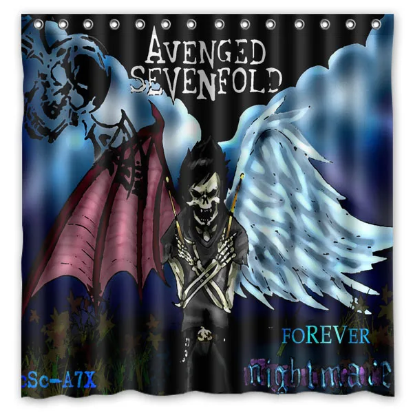 Водонепроницаемая дождевая занавеска для душа Avenged Sevenfold с защитой от плесени