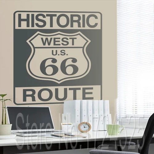Исторический винтажный жестяной знак Route 66 стикер Классическая наклейка s