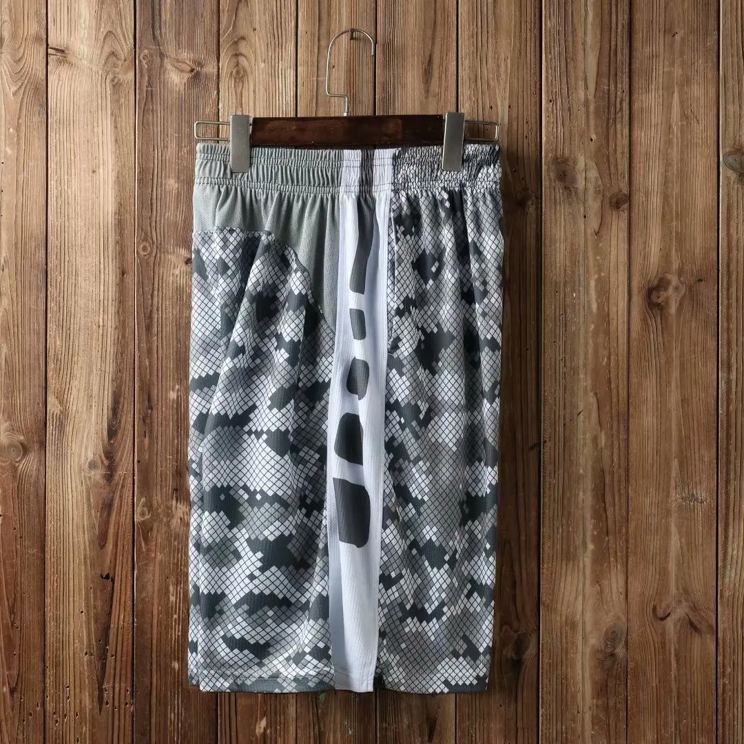 Men Basketball Shorts Sports Running Shorts Jersey Basket Sportswear Elastic Loose Training Competition Fitness Shorts