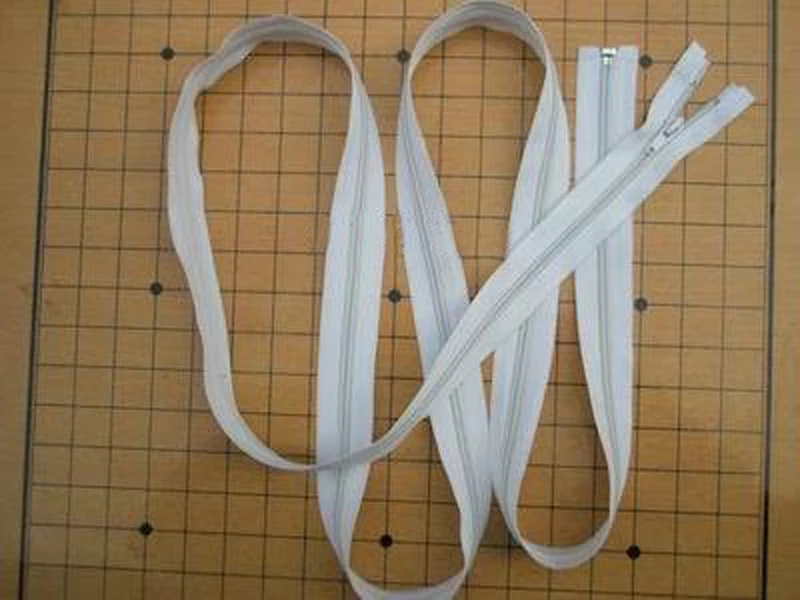 

White #5 open end nylon zippers teeth 100cm 150cm 200cm 300cm 600cm 800cm 900cm 1000cm option for quilts sleep bag tent 5pcs lot