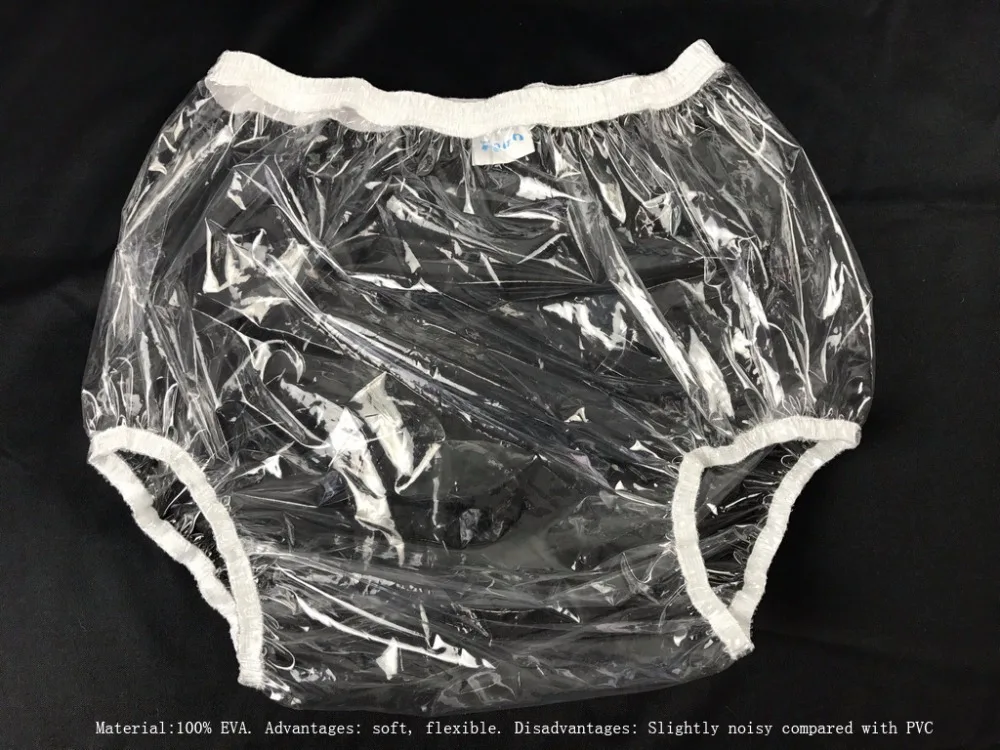 ADULT 100%EVA incontinence PLASTIC PANTS clear P005-9