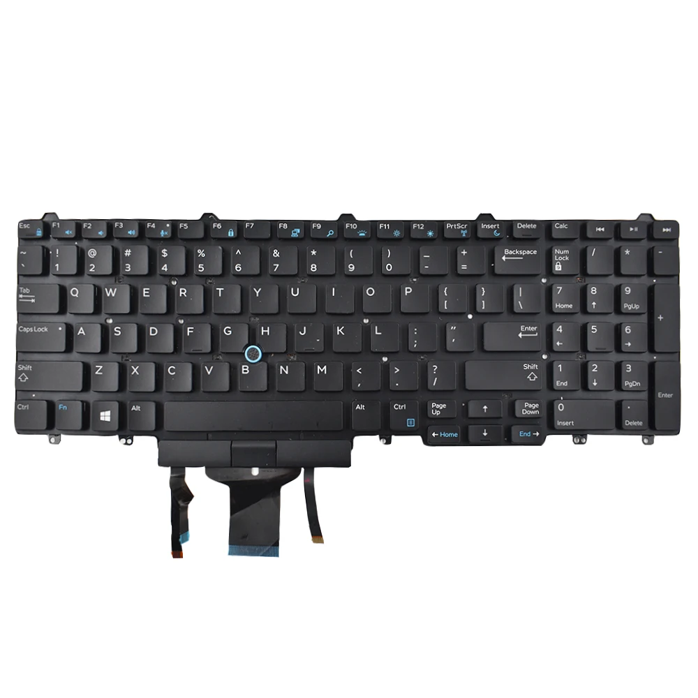 Новая клавиатура для ноутбуков Dell Latitude E5550 E5570 383D7 с подсветкой указателями и