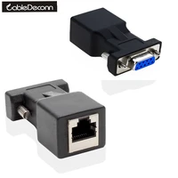2pcs db9 to rj45 rs232 mf connector converter com serial port to ethernet card