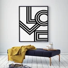 Настенная картина LOVE, минималистичный Печатный геометрический постер Love, Современная Картина на холсте, настенные картины для спальни, Декор без рамки