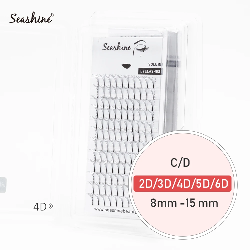 Накладные ресницы Seashine 3D FBA полуперманентные индивидуальные для наращивания |