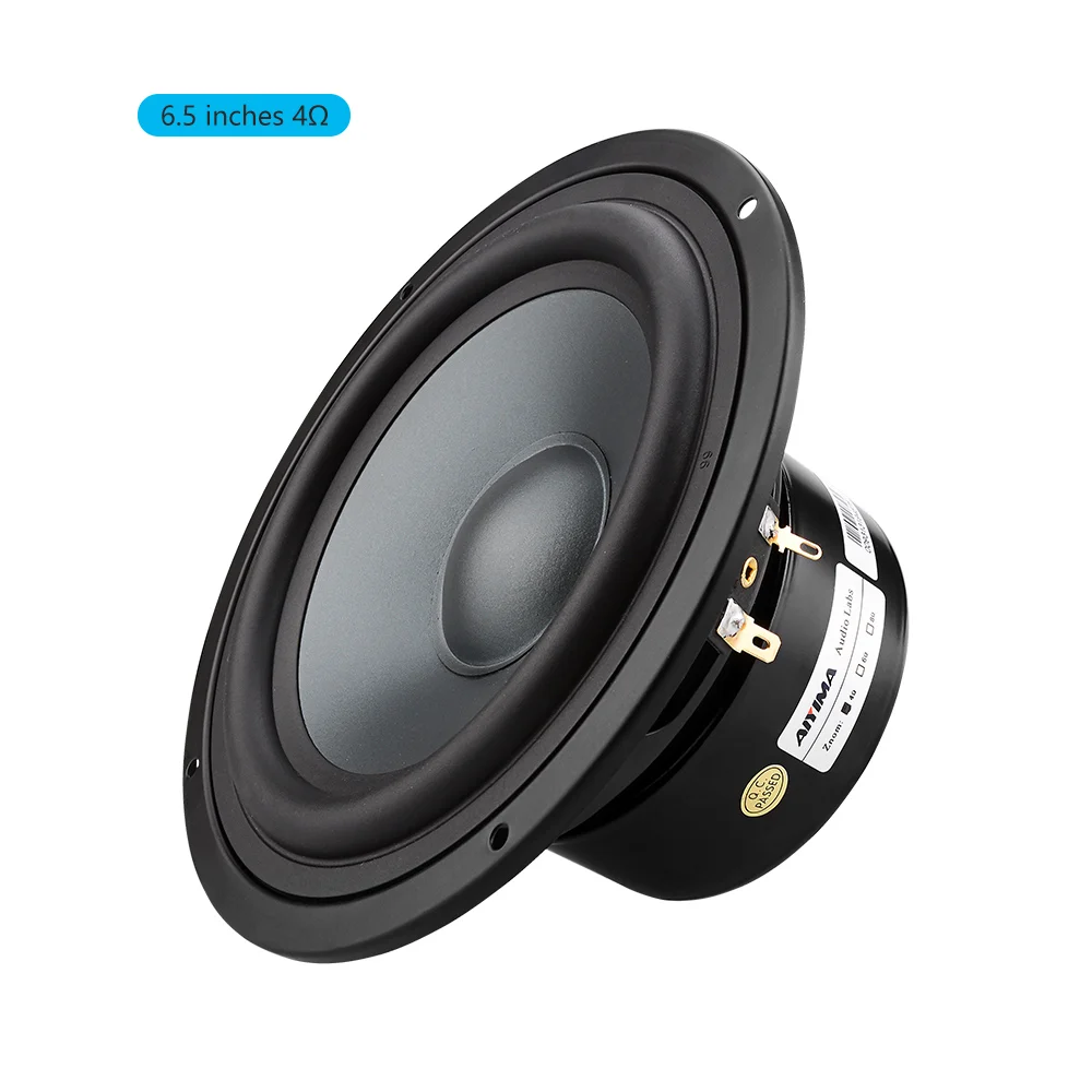 4 Ohm Speaker AIYIMA 1Pc 6.5 Inch Mid Woofer Speaker Fever Bass Loudspeaker Bookshelf Floor Sound Music DIY Speakers Column For Home Theater - Цвет: 4 Ohm Speaker
