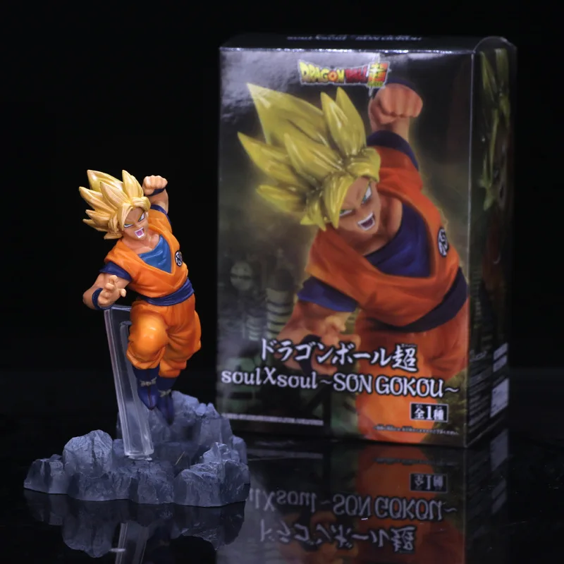 С оригинальной коробкой Dragon Ball Супер фигурки Сон Гоку черная Torankusu Saiyan Goku Z ПВХ