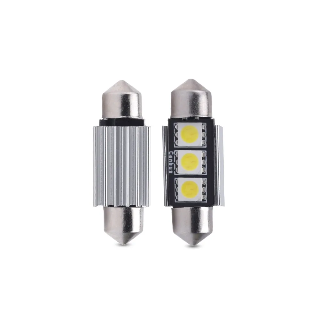4 шт. C5W гирлянда Canbus 3smd 5050 36 31 39 42 мм 12V для салона автомобиля светодиодные