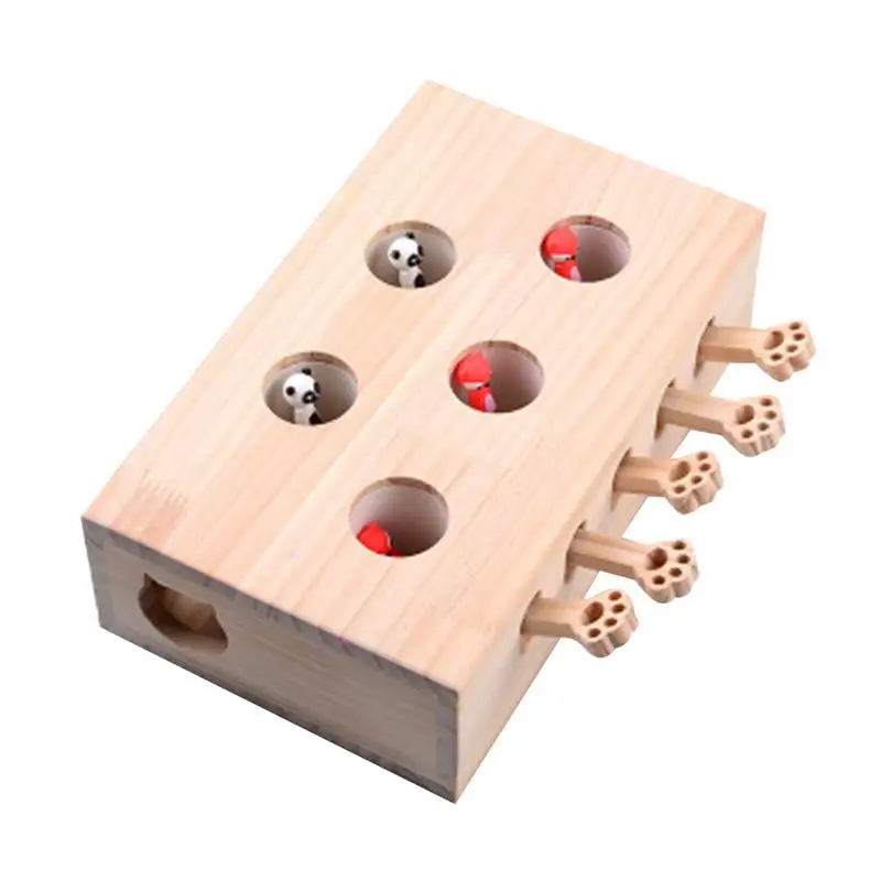 Catch mouse милый игрушечный Кот мышь деревянный интерактивный забавный щенок