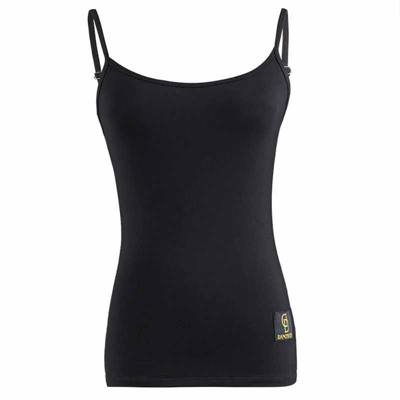 Латинской DanceTops для дамские сексуальные черные классические Ice Silk верхняя одежда