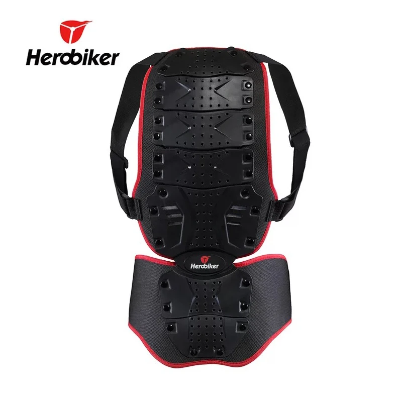 Черный Herobiker мотоцикл защитный жилет грудь задняя часть тела Броня Защитное снаряжение для мотокросса мотоциклетный жилет мотокросса Защита тела - Цвет: Черный