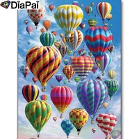 diapai 5d diy diamond painting 100 full squareround drill hot air balloon diamond embroidery cross stitch 3d decor a22227