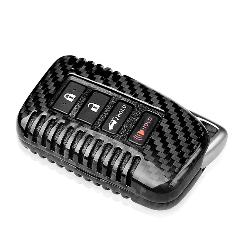 Высококачественный глянцевый чехол для автомобильного ключа из углеродного