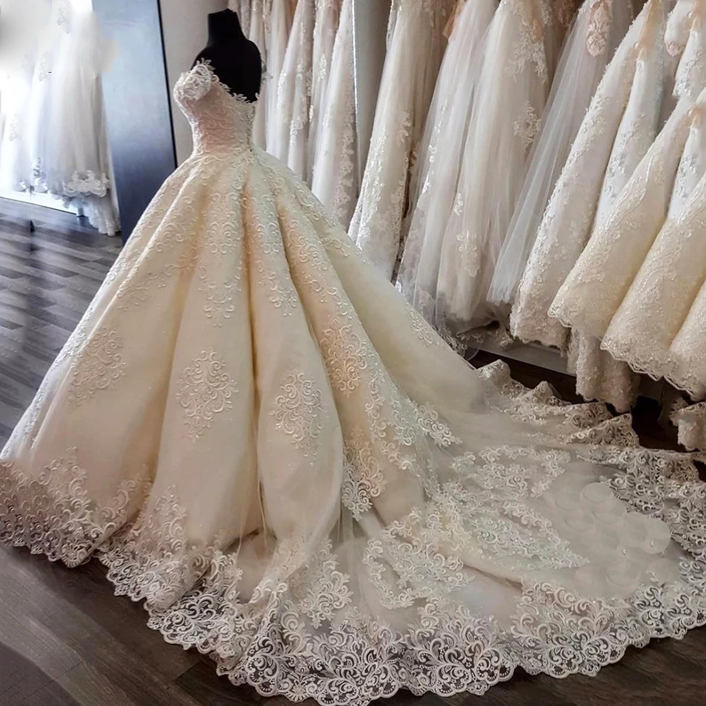 Роскошное бальное платье Vestido de noiva великолепные белые свадебные платья с