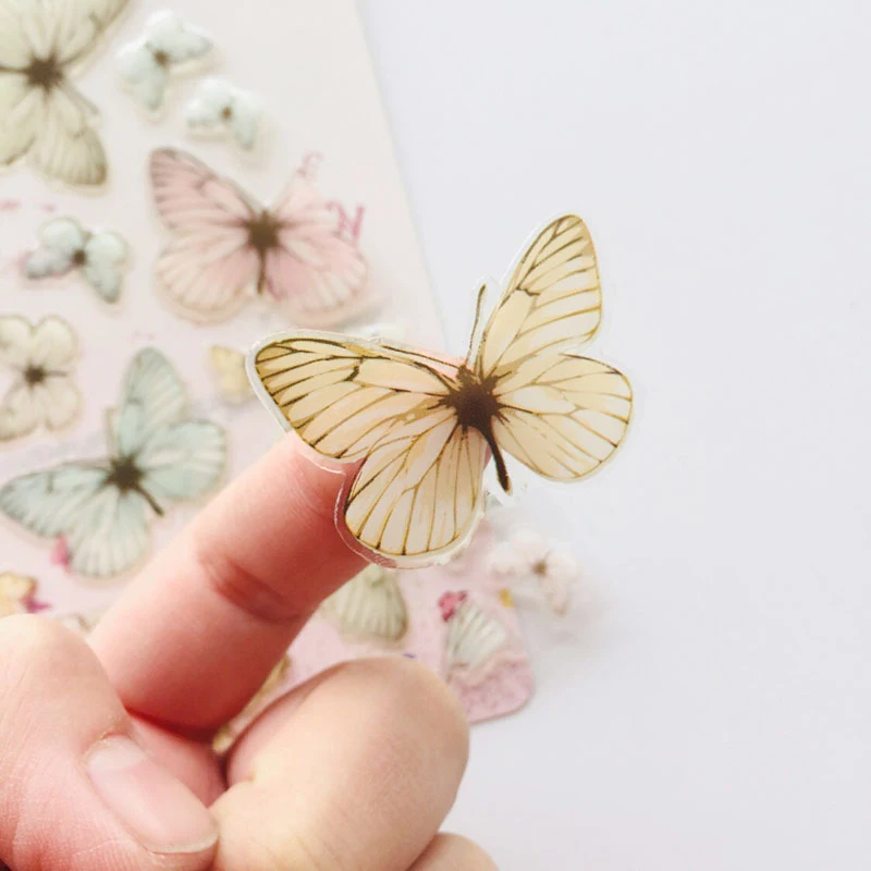 2 листа Радуга мультфильм бабочка девушка дневник наклейки DIY Kawaii Скрапбукинг