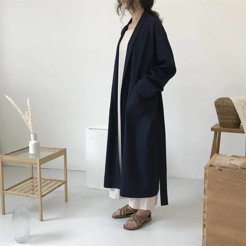 [HG] Корея 2018 Новый Осень Повседневное Для женщин кардиганы Твердые Цвет длинное