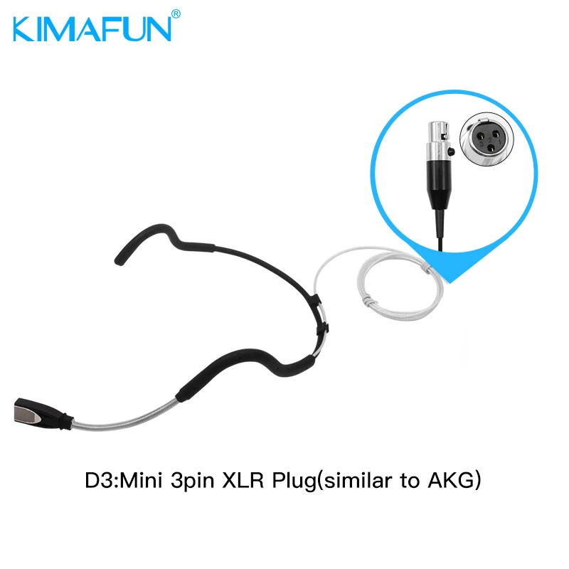 KIMAFUN KM-WP88, водонепроницаемый микрофон, гарнитура, влагозащищенный микрофон, однонаправленный головной убор, микрофон для упражнений/фитнеса/Яги - Color: KM-WP88 Black-D3