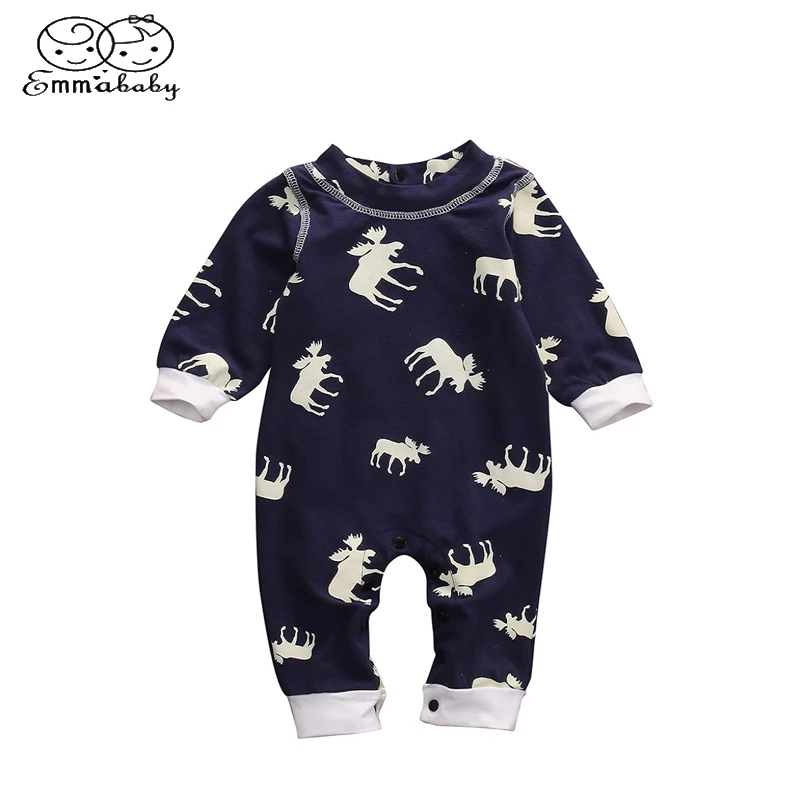 Emmababy/хлопковая одежда для новорожденных девочек и мальчиков длинный комбинезон