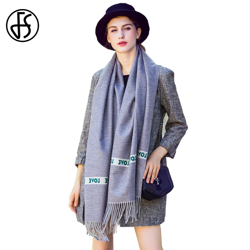 

FS Cashmere Scarf Jacquard Love Women Winter Warm Shawls Wraps Luxury Brand Fashion Thick Long Scarves Foulard Echarpe Pashmina