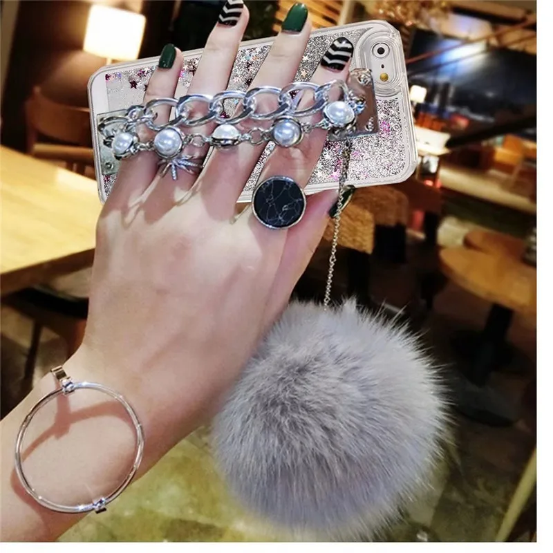 1 шт. пушистый комочек жидкость зыбучие пески Bling плавающий движущегося блеск прозрачный чехол для телефона для Motorola Moto E4 G5 G5 плюс G5s плюс