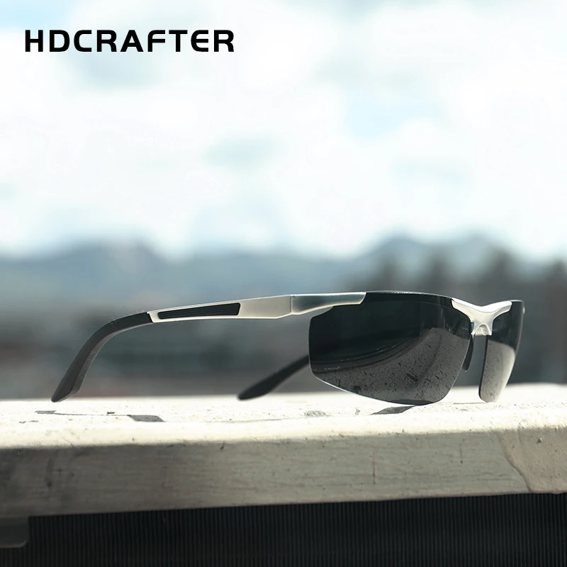 Мужские солнцезащитные очки HDCRAFTER поляризационные из алюминиево магниевого