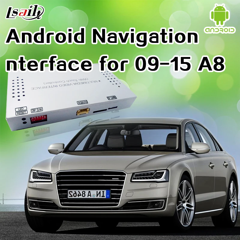 Android 6 0 GPS навигационная коробка видеоинтерфейс для AUDI A8 со смартфоном Mirrorlink