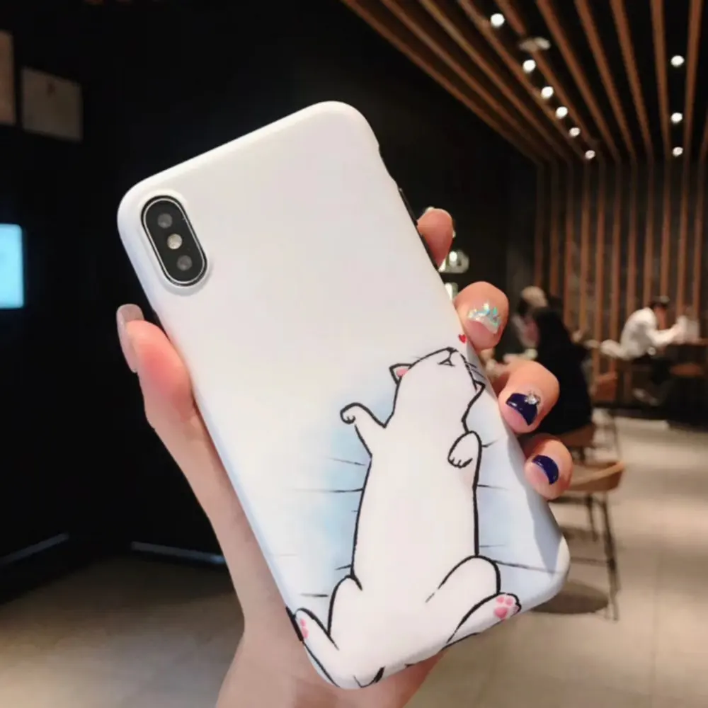 Брендовый глянцевый матовый Силиконовый чехол с рисунком для пар iPhone Apple X XS Max XR