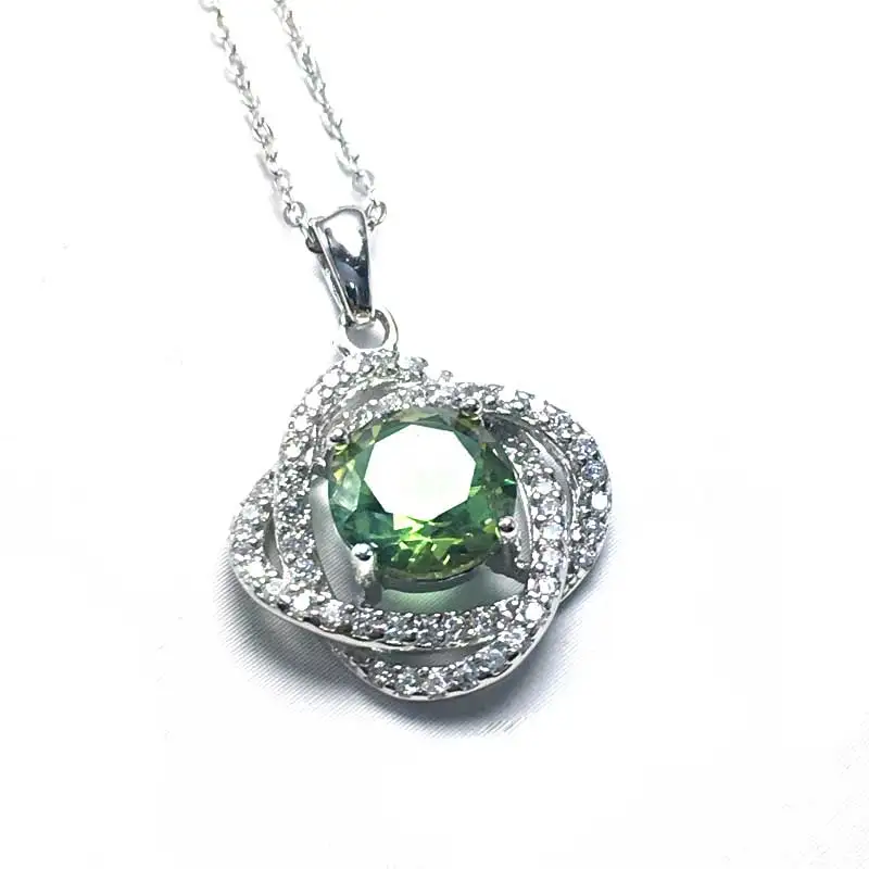 Женский кулон с зултанитом CSJ ювелирное изделие из стерлингового серебра 925 пробы