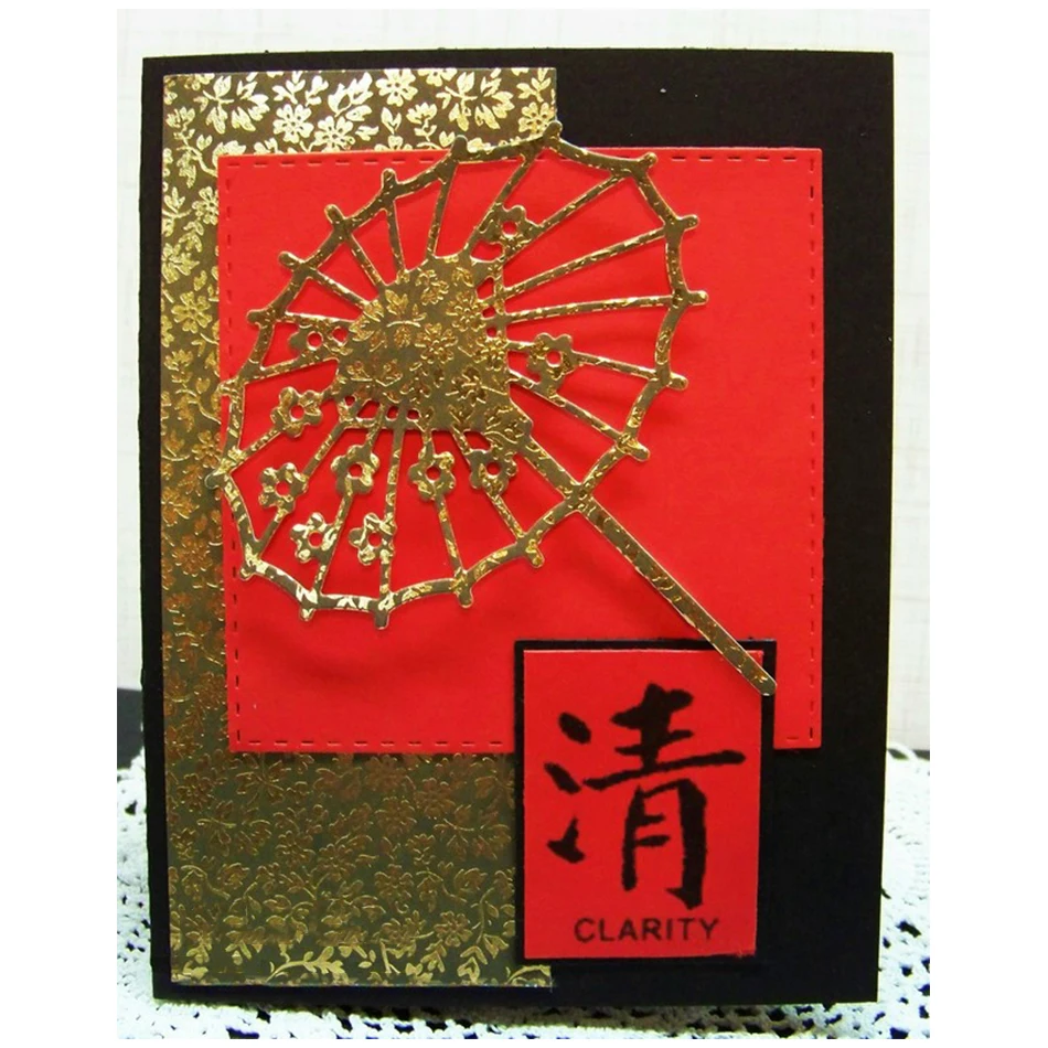 GJCrafts 96*109 мм новое поступление Oriental зонтик металлический трафарет для веер для скрапбукинга карты решений альбом тиснение ремесла умирает